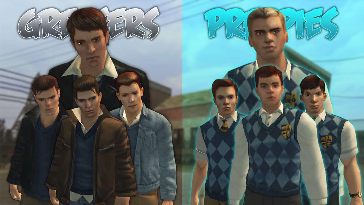 Bully SE: Johnny, Peanut, Ricky & Lucky (Greasers) VS Derby, Bif, Tad & Gord (Preppies)