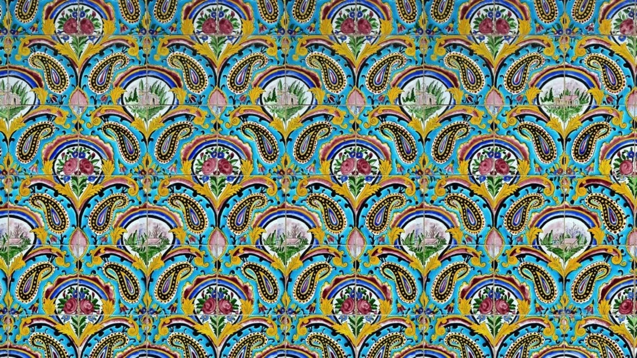 Turn Your TV Into Art I 1 Hour of Vibrant Heritage: Traditional Persian Floral Tiles (4K)