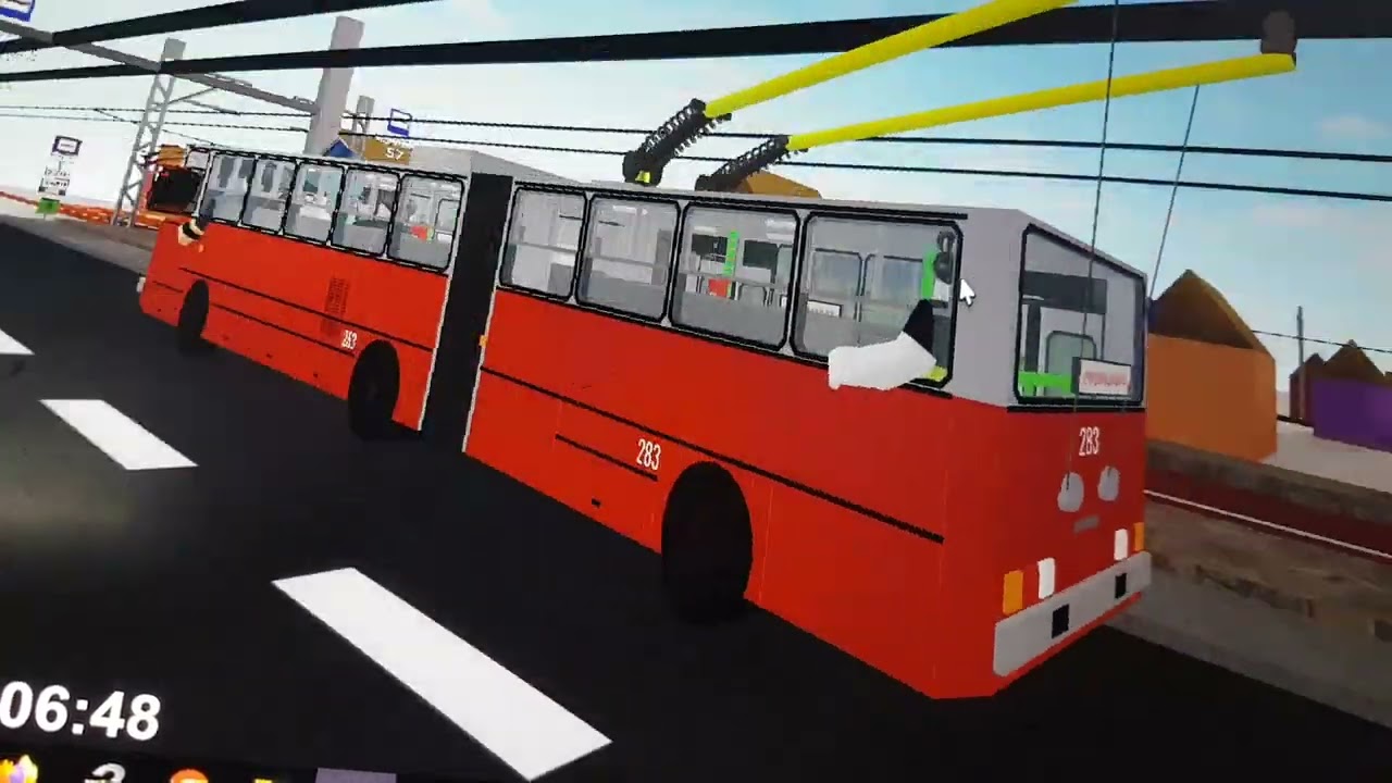 Utazás roblozban az UB5. ben 2  trolikal közötük egy IK.280 as GVM el és egy IK.412GT vel 2023.01.26