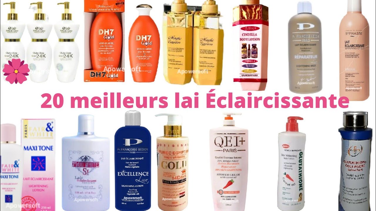 20 meilleurs laits Éclaircissants sans danger à mélanger à une huile