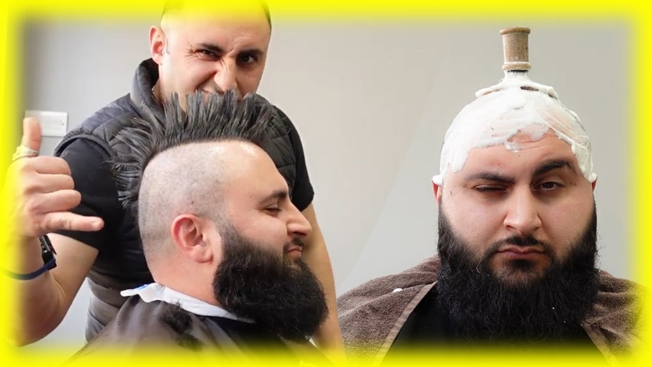 👉 mohawk haircut tutorial TO Razor head shave asmr 👈