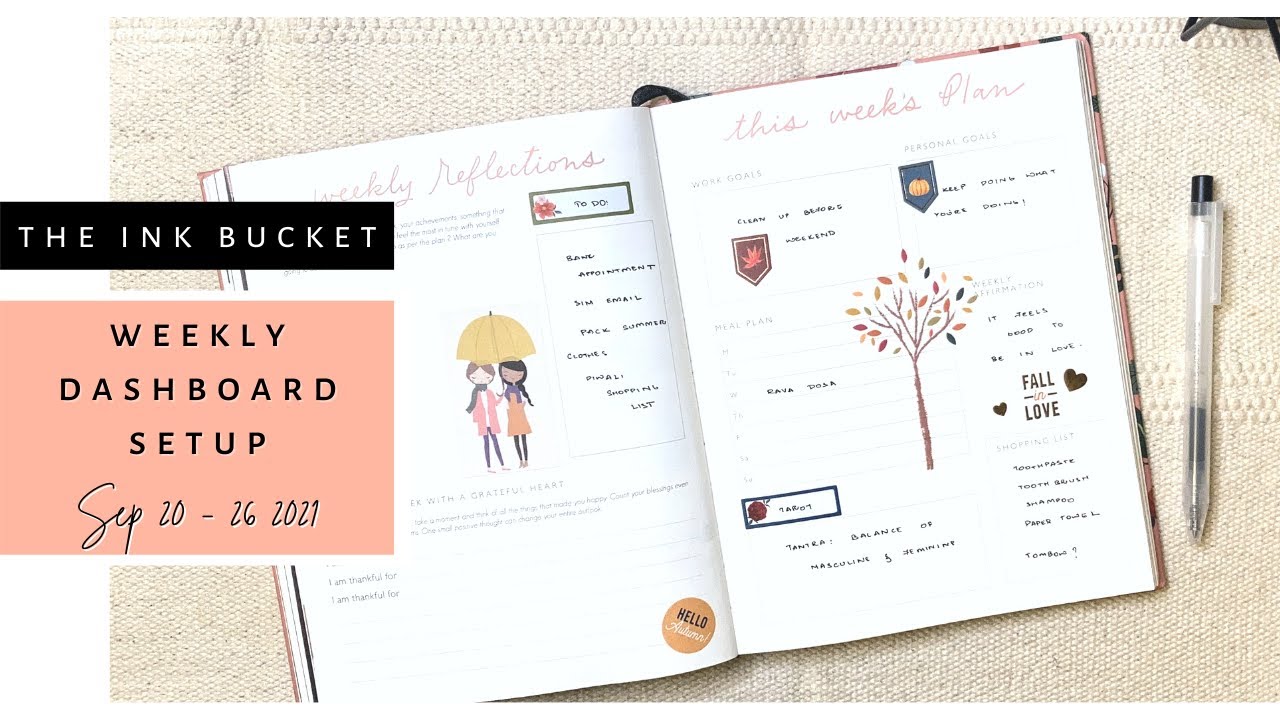 Weekly Overview Planning Setup | The Ink Bucket Planner | Sanjana Raj