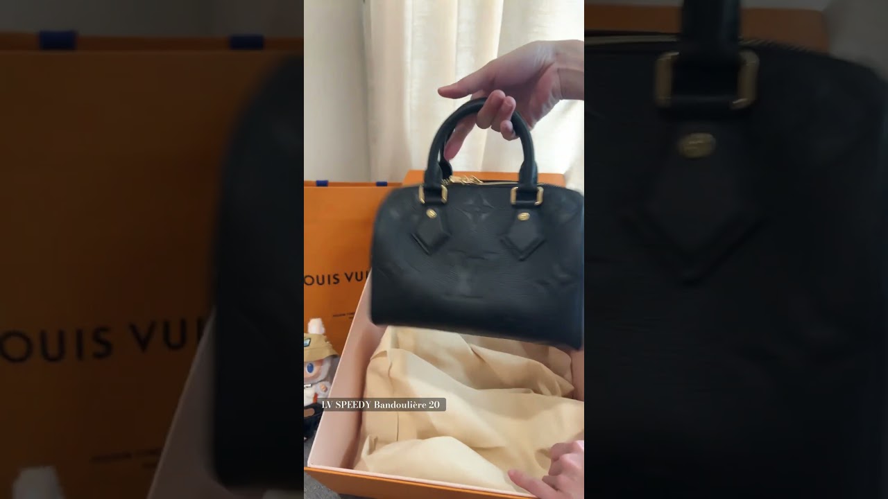 UNBOXING LV SPEEDY BANDOULI&Egrave;RE 20 #labubu #lvspeedy20 #fallinwild #louisvuitton