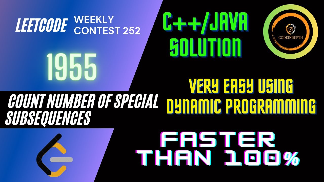 Count Number of Special Subsequences Leetcode Hard 1955 Leetcode Weekly Contest 252