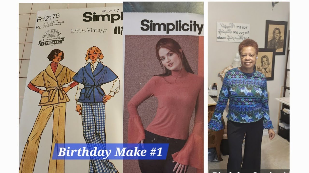 I made the S3047 1970's style jacket & pants!  my 1st Birthday make. Part Two. 11/5/24