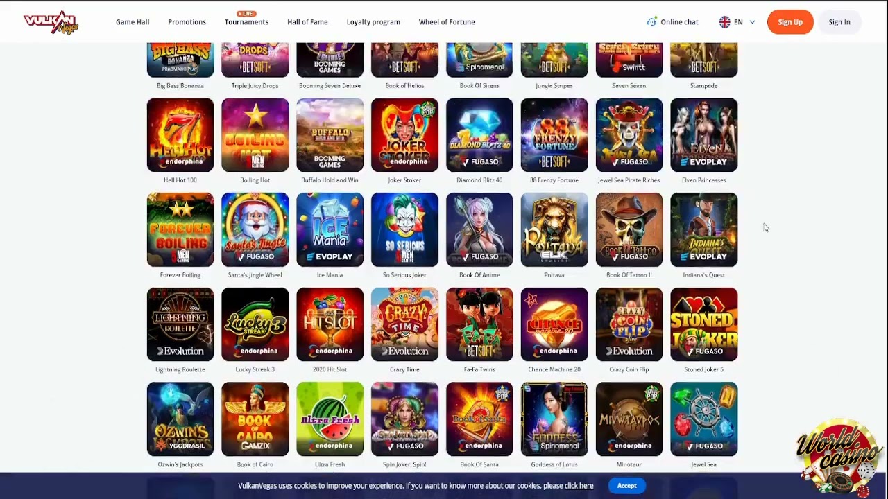 Vulkan Vegas review of online casino - PROMOCODE for new players