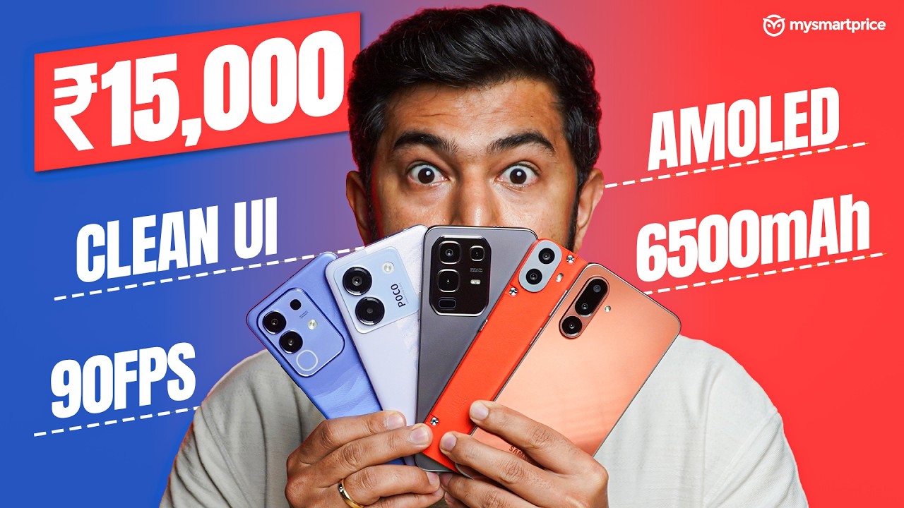 Top 5 Best Phones Under 15000 | 6500 mAh Battery | Triple Camera & 90FPS Gaming