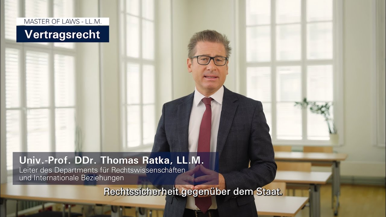 Vertragsrecht studieren - Einblick ins Studienprogramm der Universität für Weiterbildung Krems