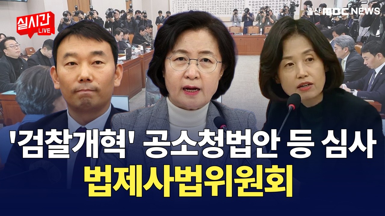 사법 역사에 기록될 날 '검찰개혁' 공소청법안 등 법률안 심사 : 법제사법위원회