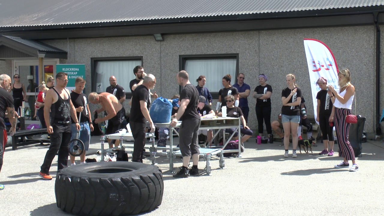 Sveriges Starkaste Pensionär Sweden's Strongest senior +65 year 2018 Säckbärning