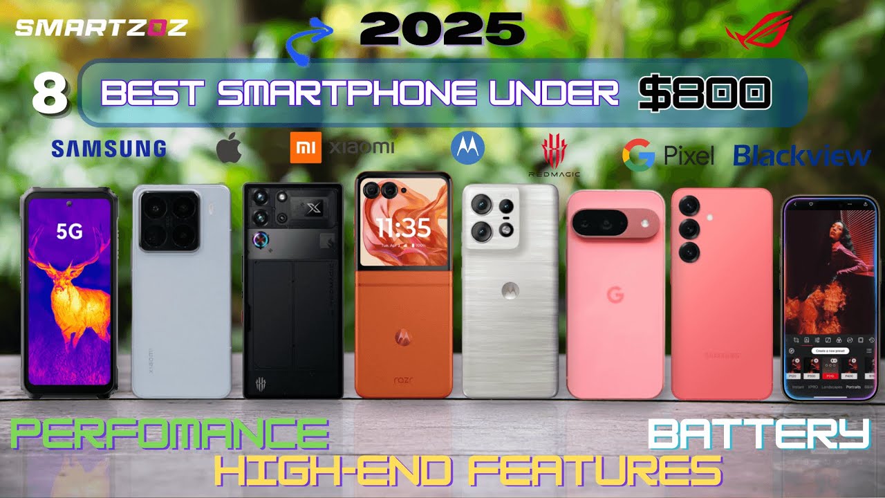 Лучшие смартфоны до 800 долларов в 2025 году! 📱 8 лучших вариантов по производительности, камерам...