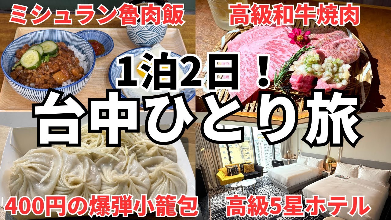 【年末のお供に2時間半イッキ見】1泊2日で12食！台中を遊び尽くす！ゾロの台湾ひとり旅！