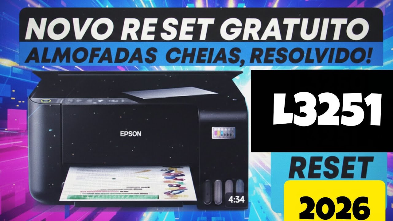 Como Fazer Reset IMPRESSORA Epson  L3251 , L3250 L3210 facil