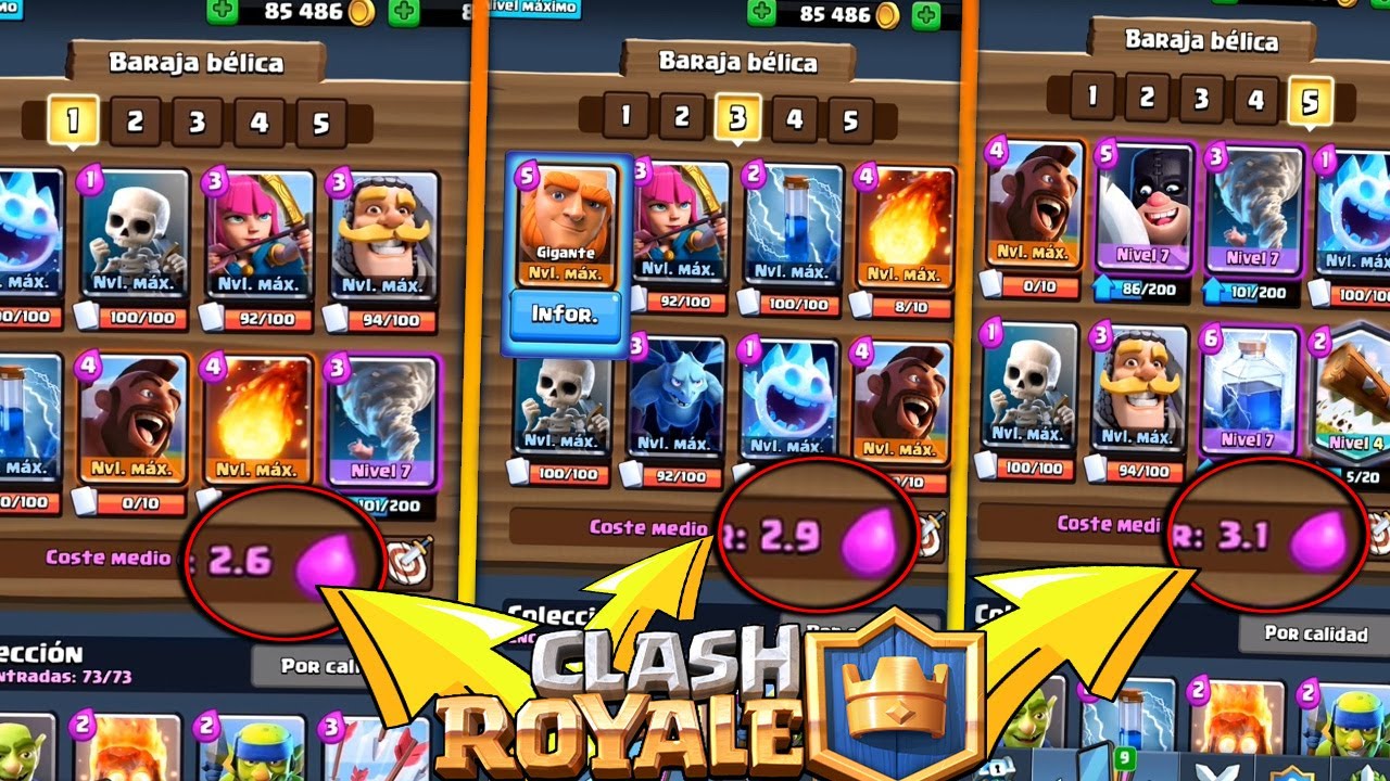 MAZOS RÁPIDOS con MONTA & GIGANTE!! | Clash Royale | Rubinho vlc