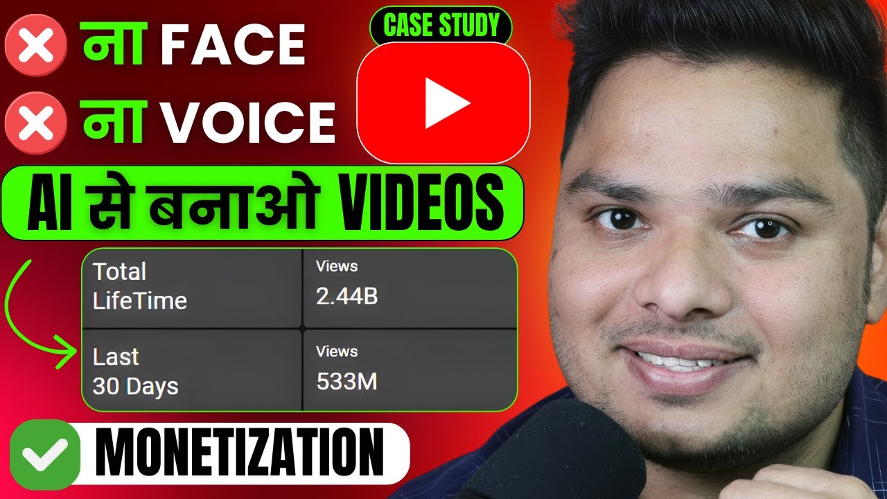 AI YouTube Channel Idea 🔥No Face No Voice YouTube Channel Idea | AI Channel Monetization #youtube