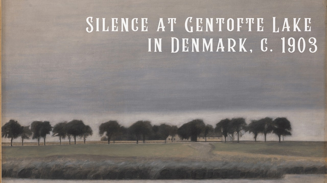 [POV] Silence at Gentofte Lake in Denmark, c. 1903 | Grey Sky & Lapping Water