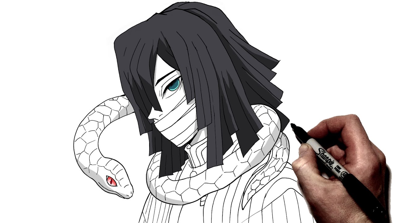 How To Draw Obanai | Step By Step | Demon Slayer