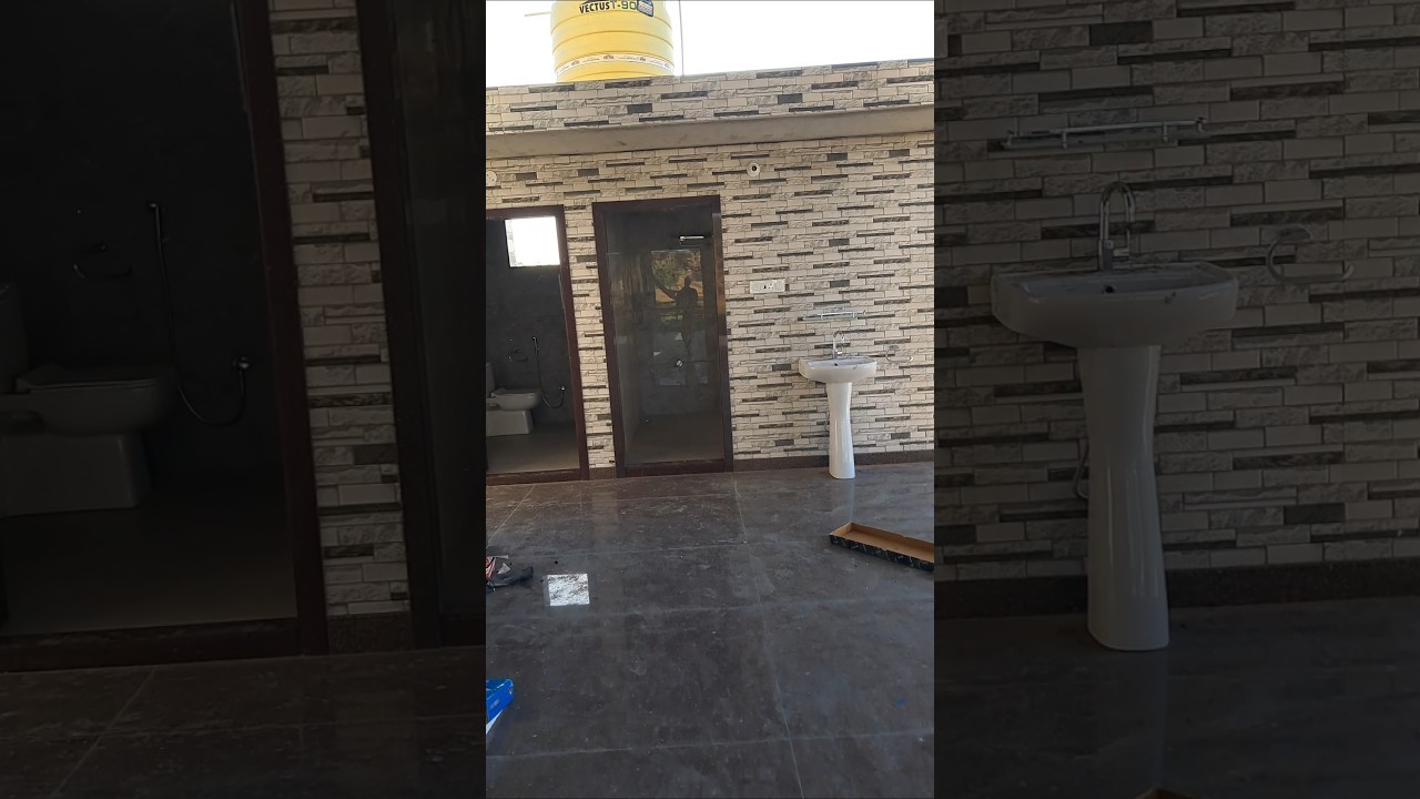 Best outdoor late-bath design for villages 🏠#bathroom #home ##construction