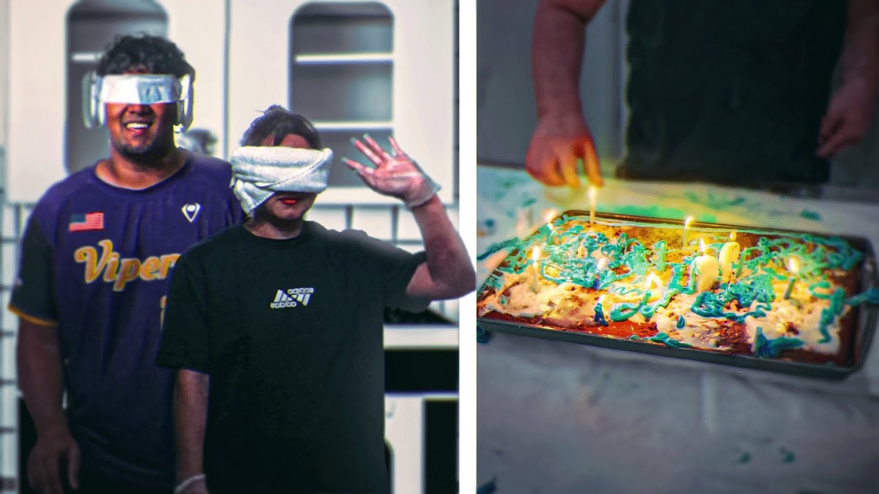 We Baked a Cake for the First Time While BLINDFOLDED