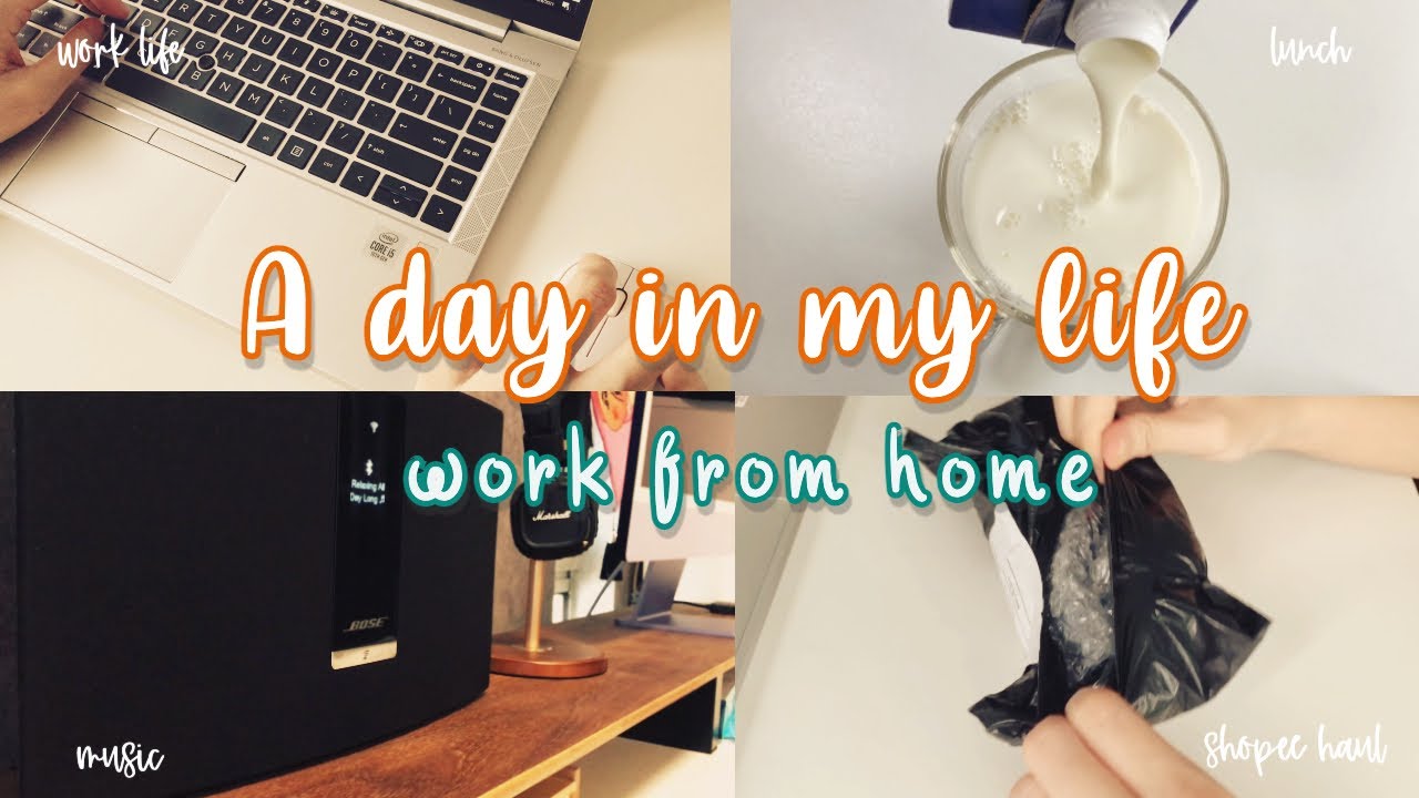 (Vlog EP1) A day in my life | Aesthetic Vlog | Work from home life | Shopee Haul