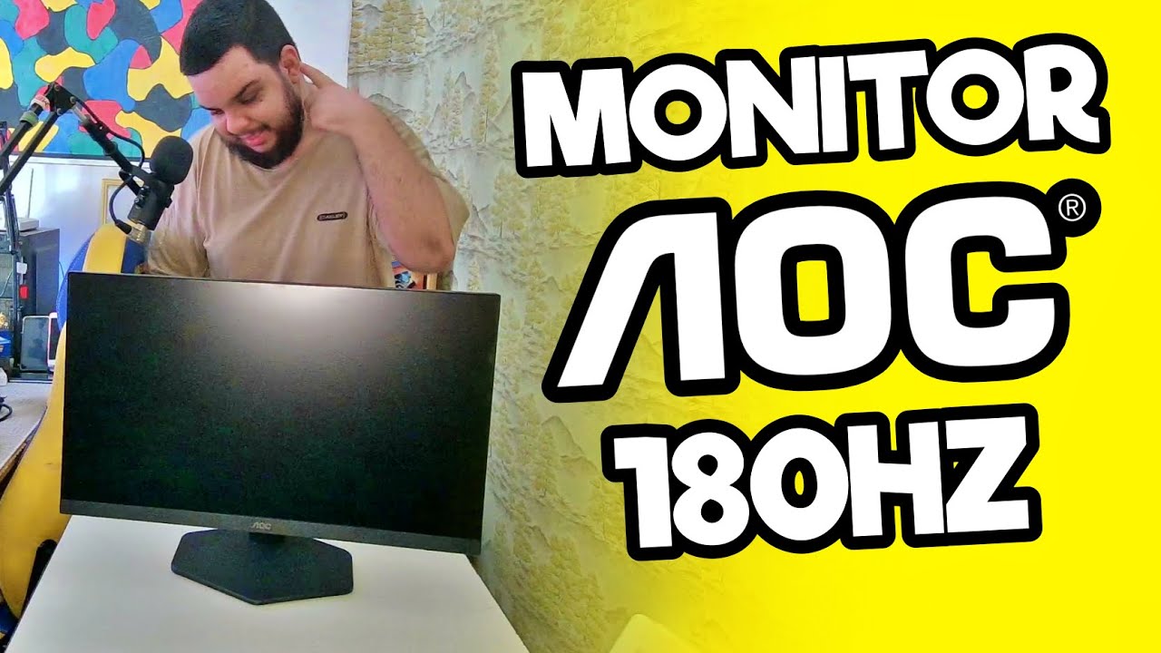 UNBOXING e MONTAGEM do MONITOR AOC 180hz!