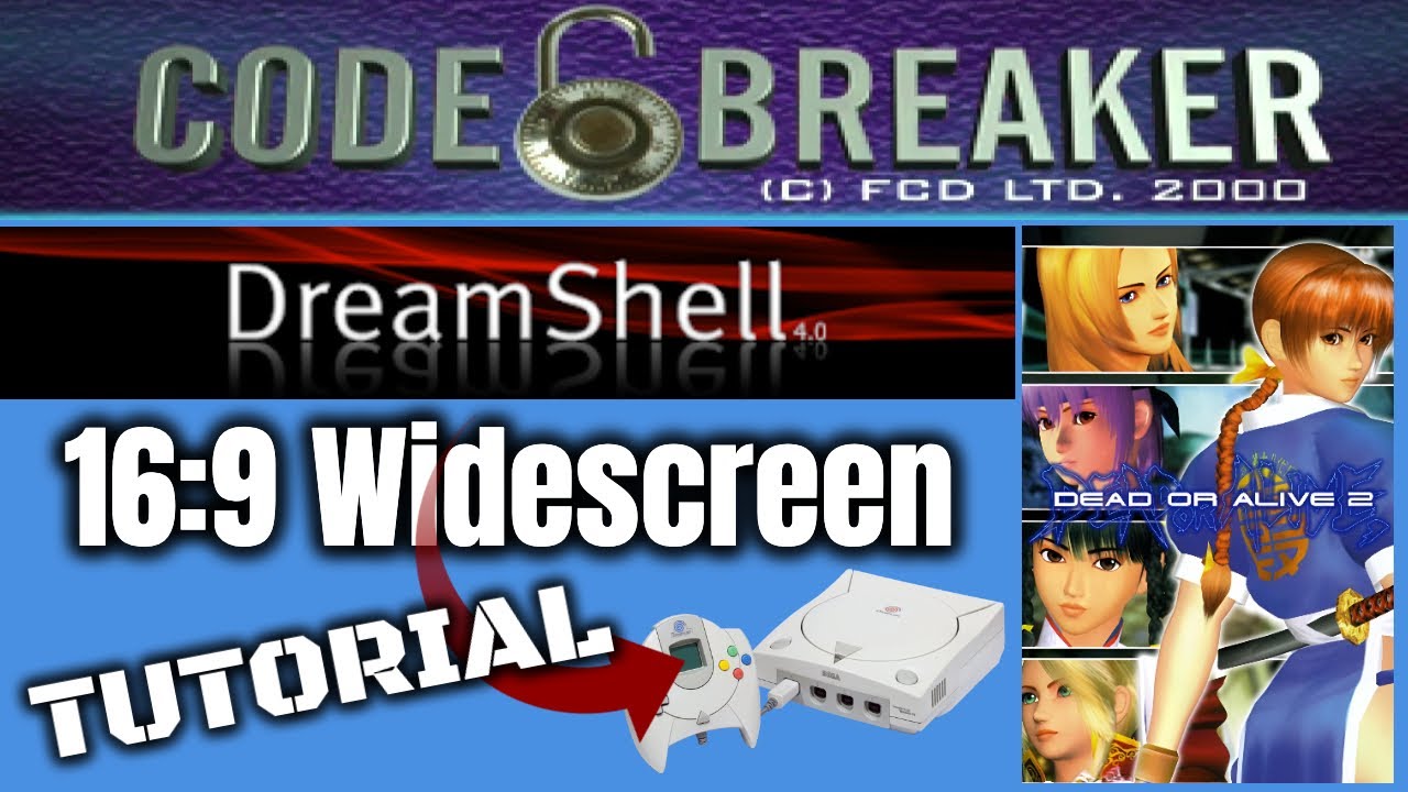 Como EJECUTAR juegos de DREAMCAST en 16:9 WIDESCREEN con GDEMU gracias a DREAMSHELL + CODE BREAKER
