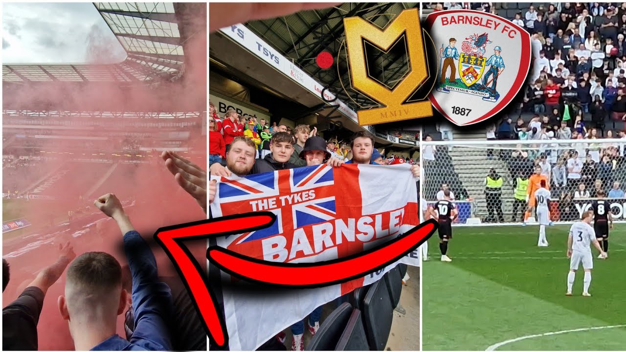 CRAZY GAME 8 GOALS PYROS + PENALTY DRAMA/ MK Dons Vs Barnsley Vlog!