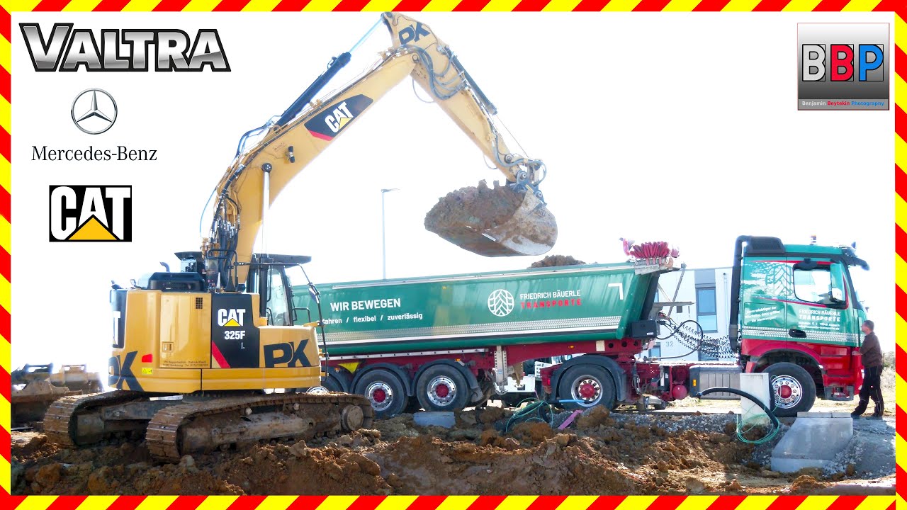 CAT 325F & Valtra, Mercedes, Winnenden, 2025. #caterpillarexcavator