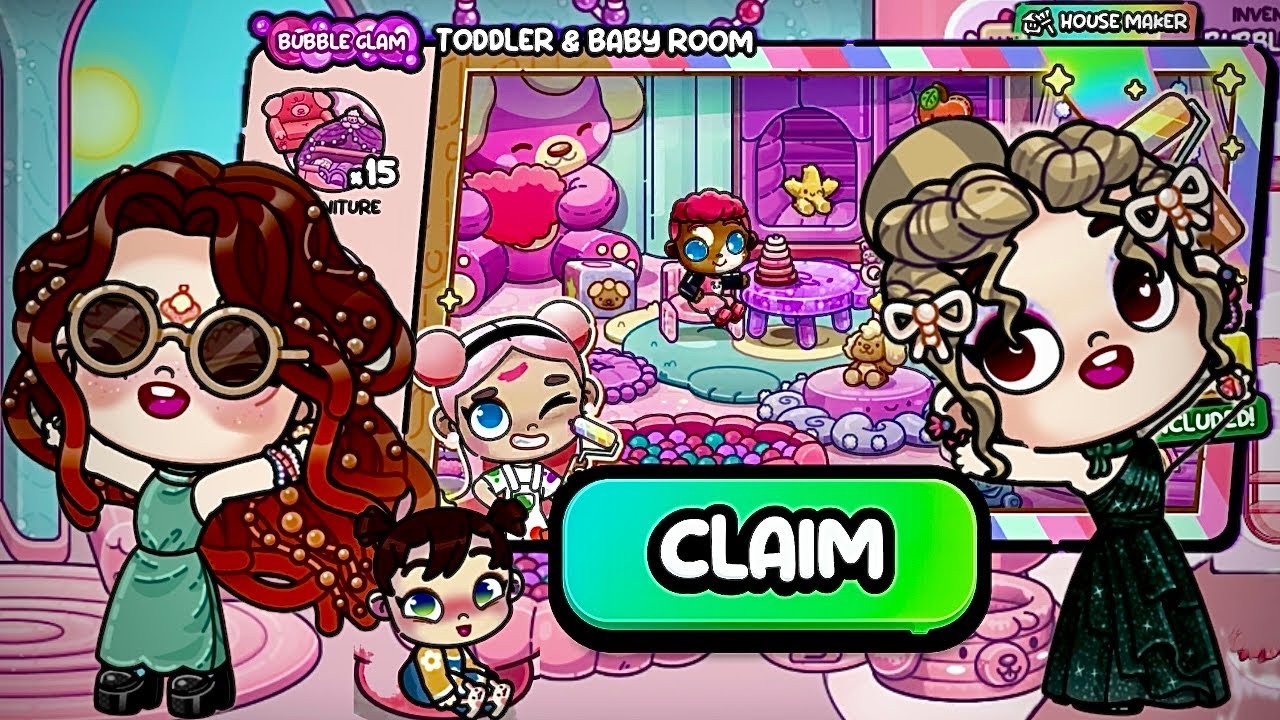 😱🫧BubbleGlam Toddle&Baby Room Unboxing Avatar world|| NEW PACK UNBOXING#tocaboca #avatarworld 