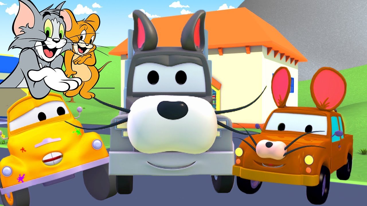 Carl e Pickle são Tom e Jerry - Oficina de Pintura do Tom -  Cidade do Carro 🚗 Desenhos Animados 🎨.