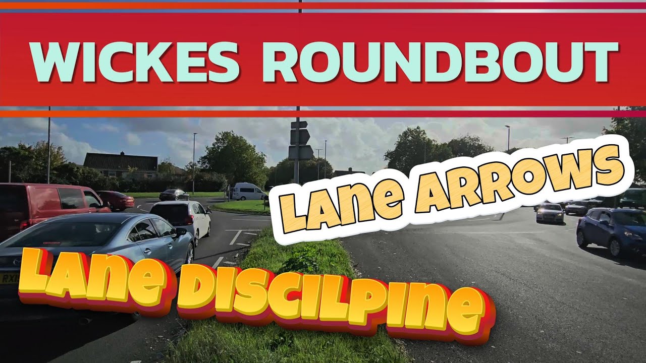 Wickes roundabout, know your lanes!! lane markings and lane discipline [learn to drive]