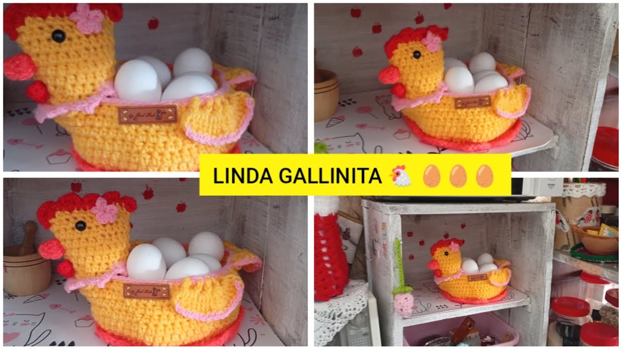GALLINITA PARA HUEVOS 🐔🥚🧶😃!LINDA Y FÁCIL DE TEJER 