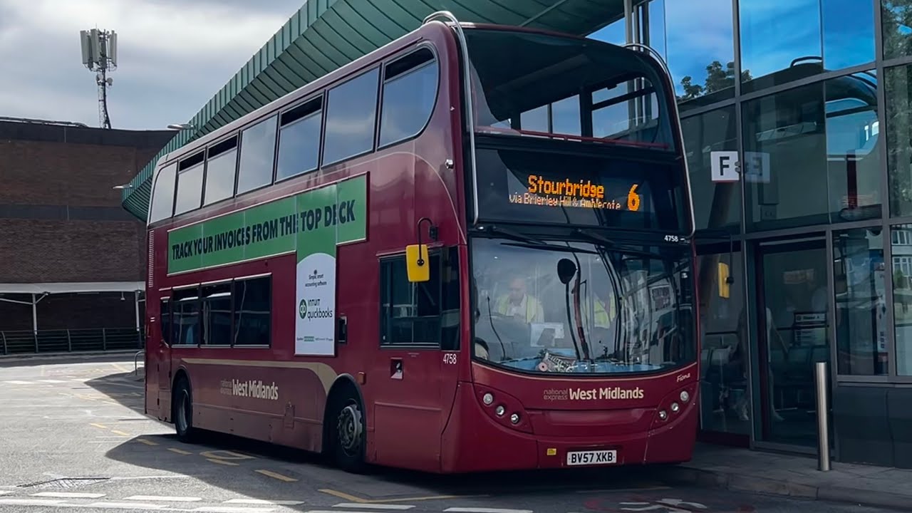 FRV: National Express West Midlands Bus Route 6 | Stourbridge - Dudley | 4758 (BV57 XKB)
