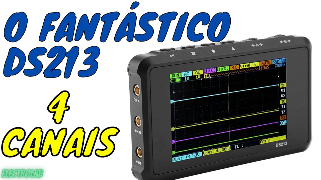 O fantástico osciloscópio de 04 canais da Miniware DS213!