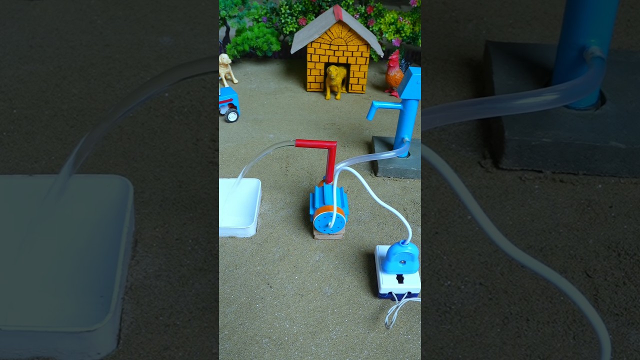 how to make mini water pump science project video 