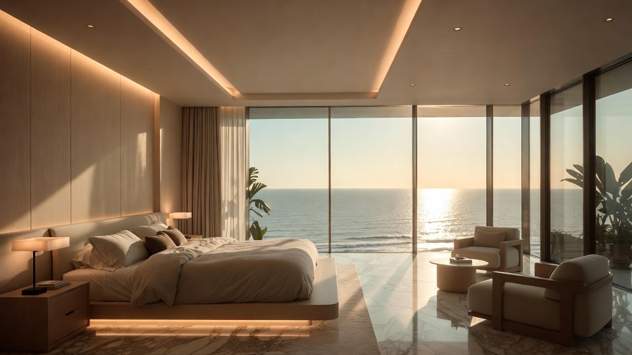 Calm Loft Music for Relax & Study 🌊 Ocean Sunset Vibes | Chill Focus Instrumental