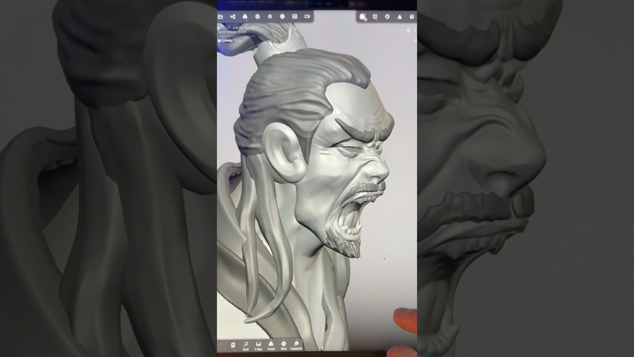 Quick study 3D sculpting in Nomad sculpt on the m2 iPad Pro #3dsculpting #nomadsculpt
