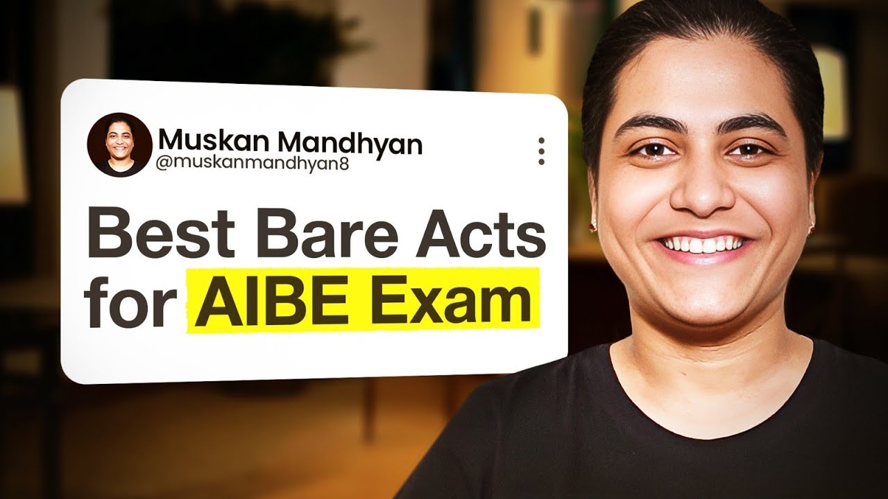 Best Bare Acts for AIBE Exam 2025 | Muskan Mandhyan 