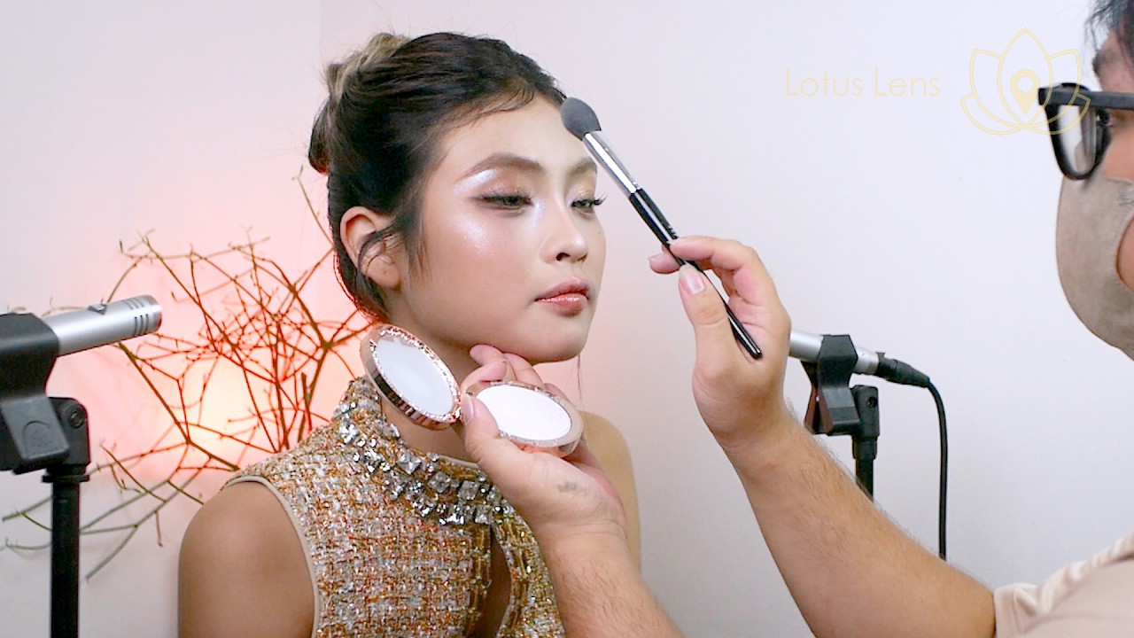 Asmr Makeup & Hair Transformation | Douyin Makeup & High Bun with Face-Framing Strands Hair Style