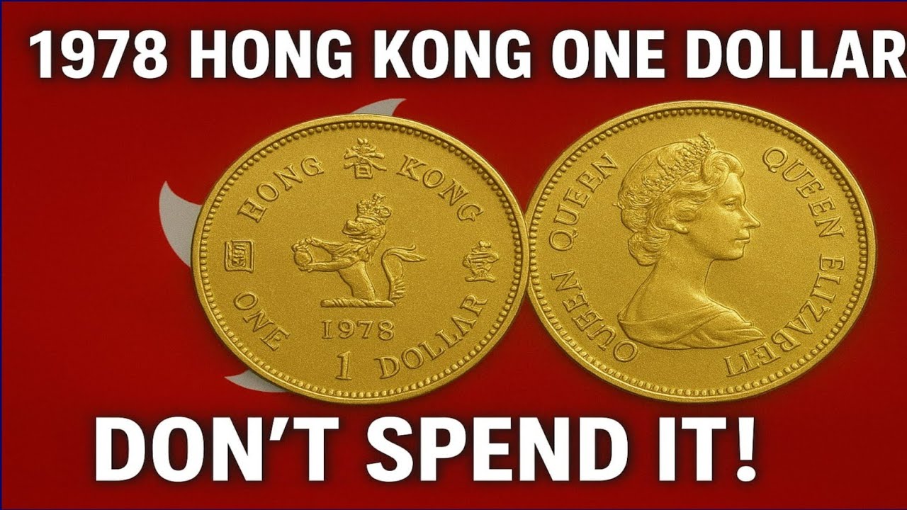 1978 Hong Kong 1 Dollar Coin | Rare Old Coin Value & History | Queen Elizabeth II Coin #TimeCoins 