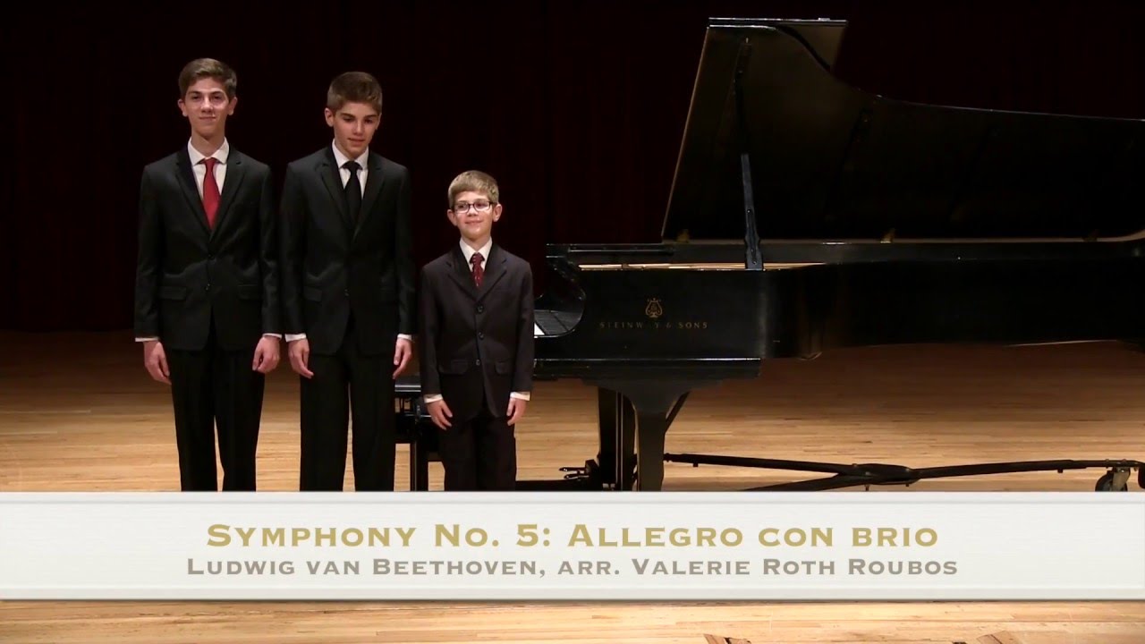 Beethoven's 5th, Piano Trio for 6 Hands!