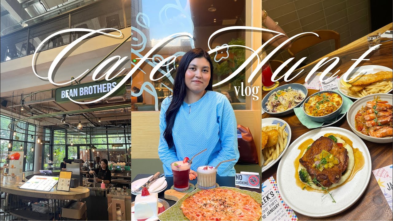 💿🎧 Trying out viral cafes in kl and pj | vinyl cafe, viral strawberry cake 🍓cafe hunting vlog