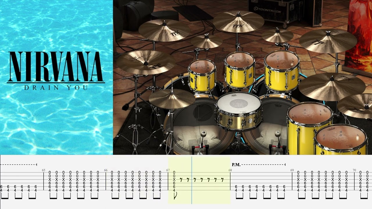 Nirvana - Drain You - Tabbed - (Standard C#) - MIDI Backing Track