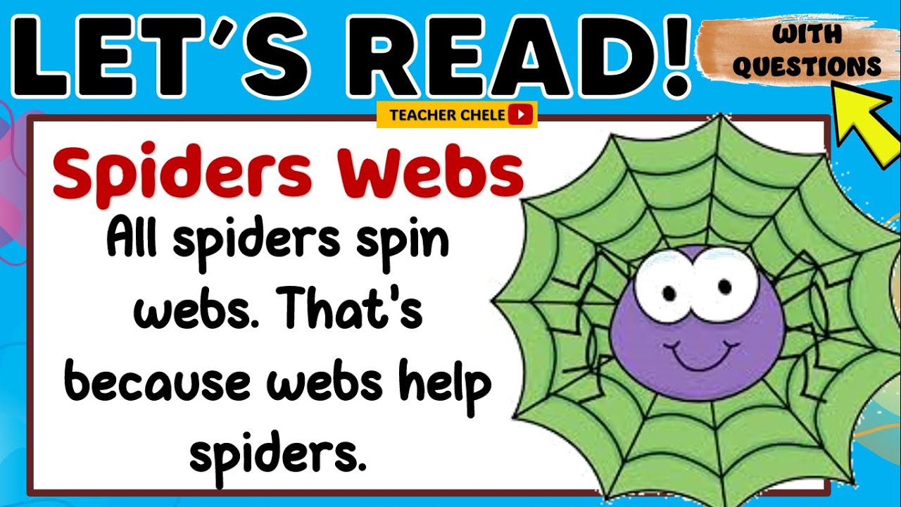 READING COMPREHENSION FOR GRADE 4, 5 AND 6 - SPIDER WEB