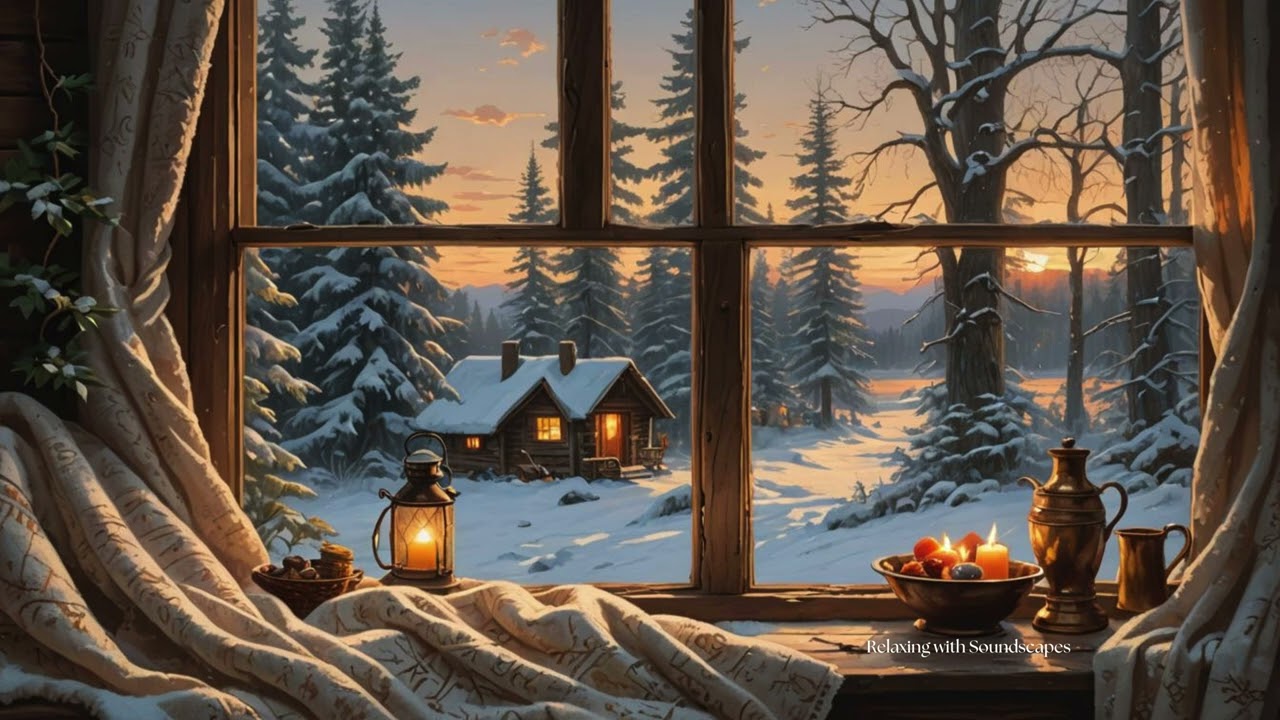 Relaxing with Soundscapes-Winter Window #relaxingsoundscape #meditationmusic #relax #calmmusic