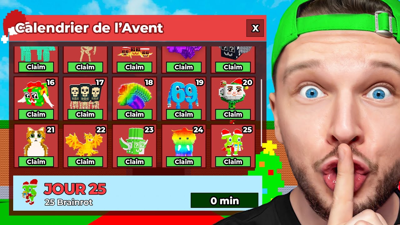 J&rsquo;ouvre TOUS LES CADEAUX du Calendrier de L&rsquo;Avent sur Steal a Brainrot !