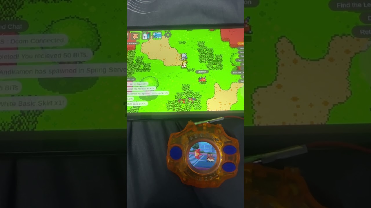 Patamon Vs Elecmon on WORLD #digivice #digimon #bandai #tips