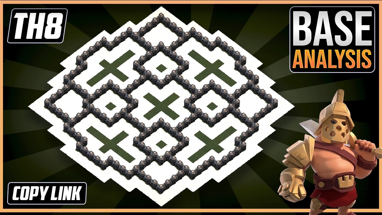НОВАЯ ЛУЧШАЯ ГИБРИДНАЯ/ТРОФЕЙНАЯ БАЗА ДЛЯ TH8 В 2026 ГОДУ!! Дизайн гибридной базы для Ратуши 8 (T...