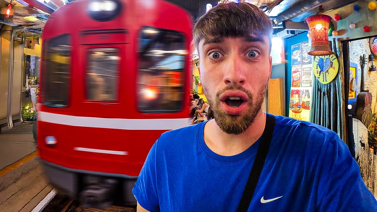 CLOSE SHAVE On Hanoi Train Street, Vietnam 🇻🇳