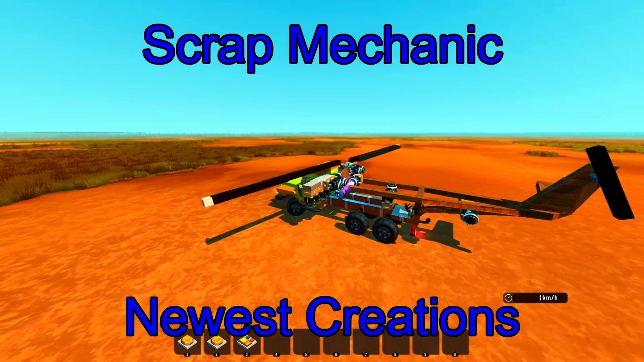 Scrap Mechanic Newest Creations: Bell UH-1 Helicopter, Flying Truck & Town Builds